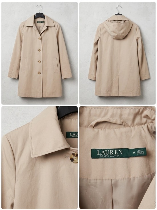 Ralph Lauren Jackets & Blazers - Ralph Lauren Beige Hooded Trench Coat NWT